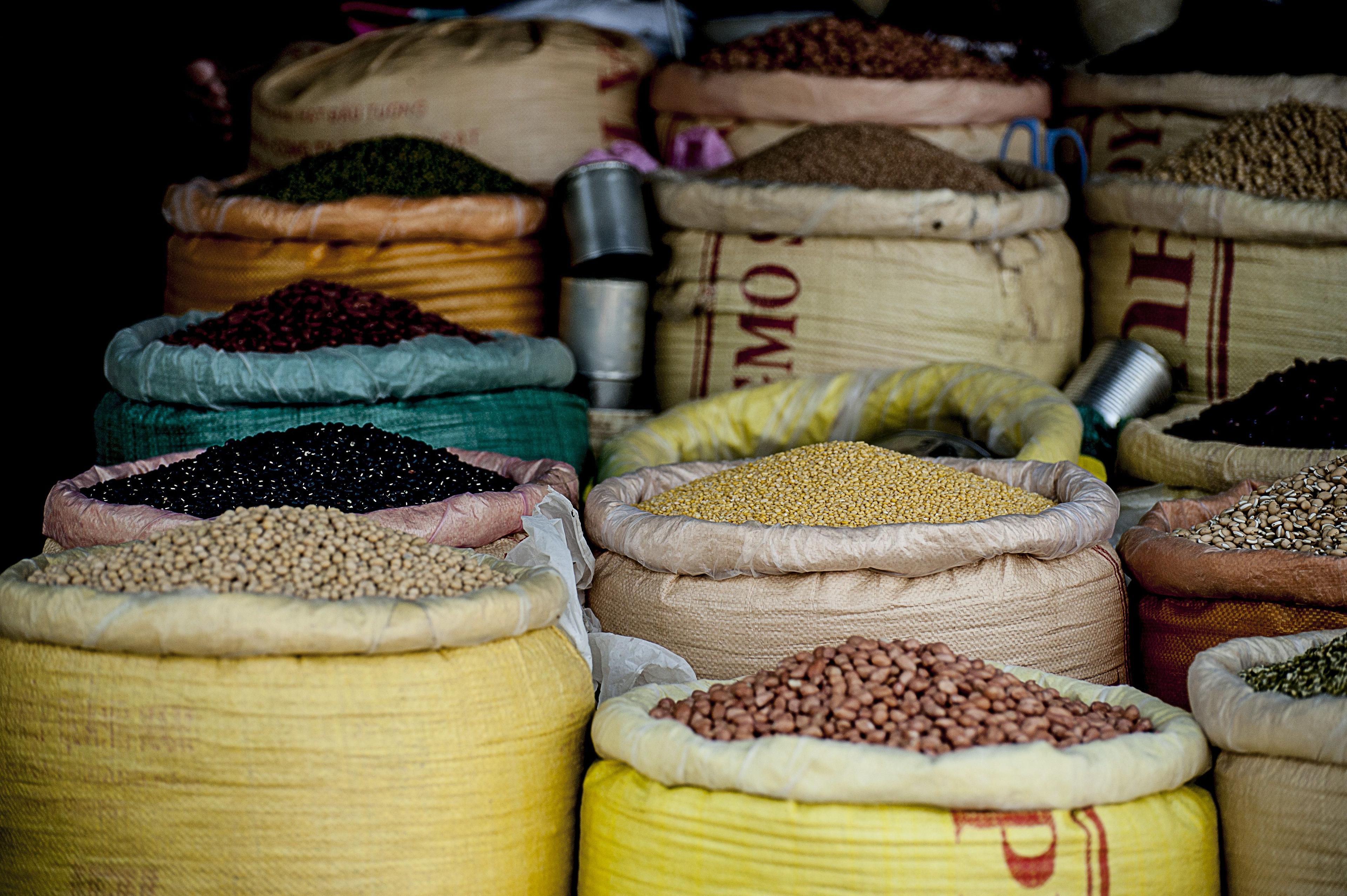 Wholesale agricultural products from African suppliers prepared for bulk purchasing and international trade.